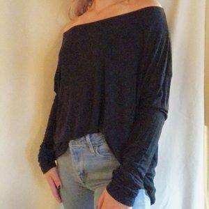 Brandy Melville Long Sleeve Black Loose Shirt